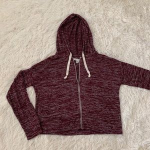 BOGO FREE ❤️ AEO maroon zip up hoodie